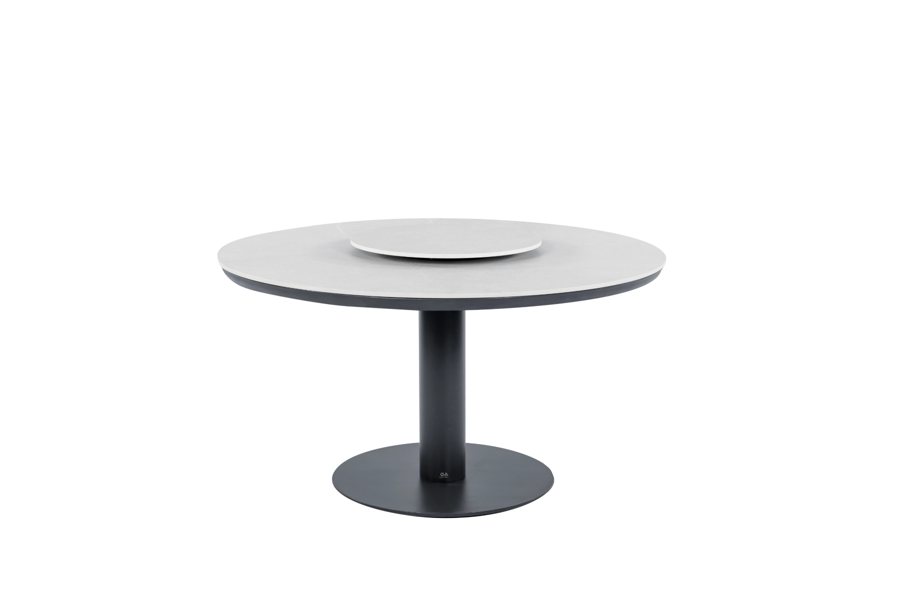 Bora Bora Taupe meble ogrodowe niski stół i fotele ogrodowe stół ogrodowy dodatkowy obrotowy blat meble aluminiowe Apple Bee