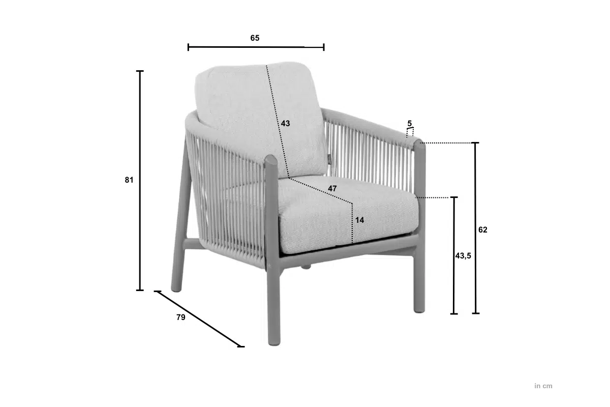 Bora Bora Taupe meble ogrodowe niski stół i fotele wymiary fotela eleganckie meble ogorodwe Apple Bee