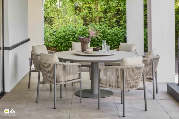 Bora Bora Taupe meble ogrodowe stół i krzesła meble tarasowe premium Apple Bee
