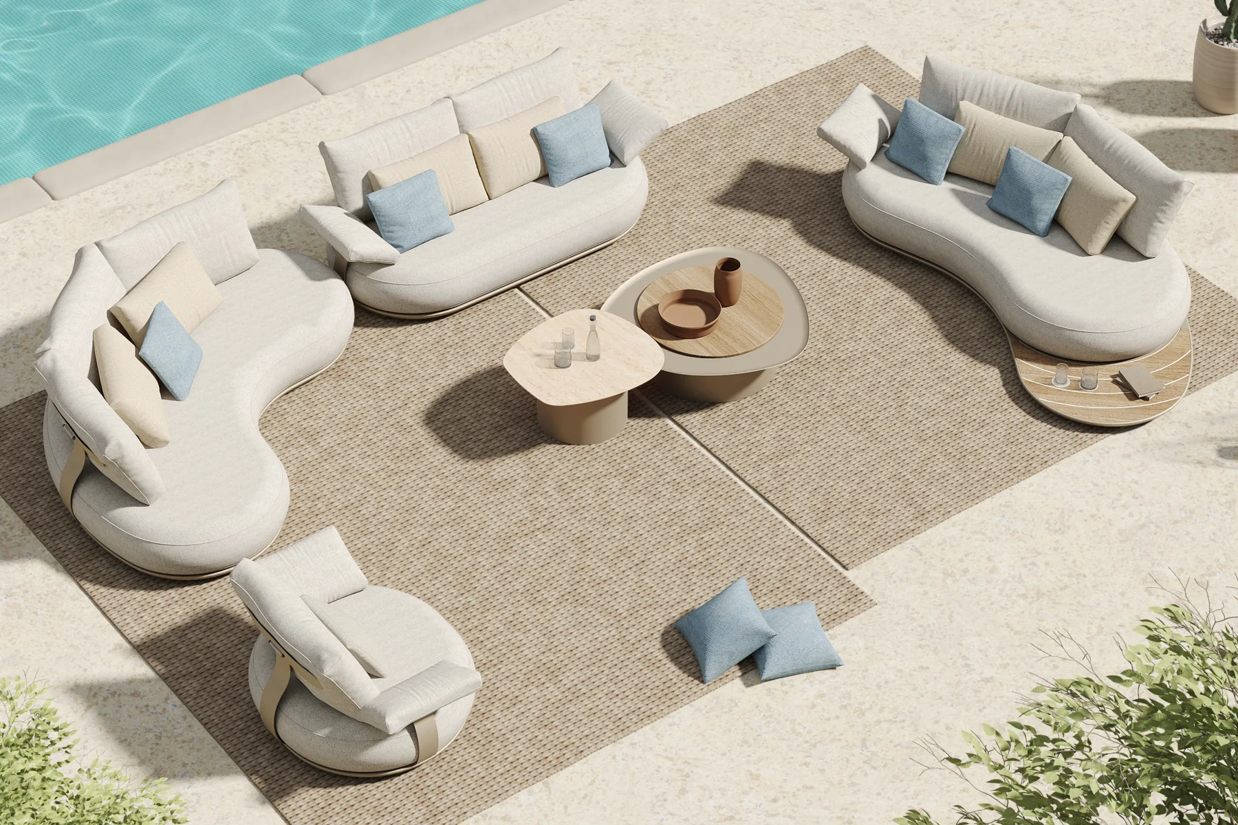 Zestaw ogrodowy Calla | HIGOLD Calla ekskluzywne meble ogrodowe Higold zestaw 8 osobowy duży zestaw ogrodowy