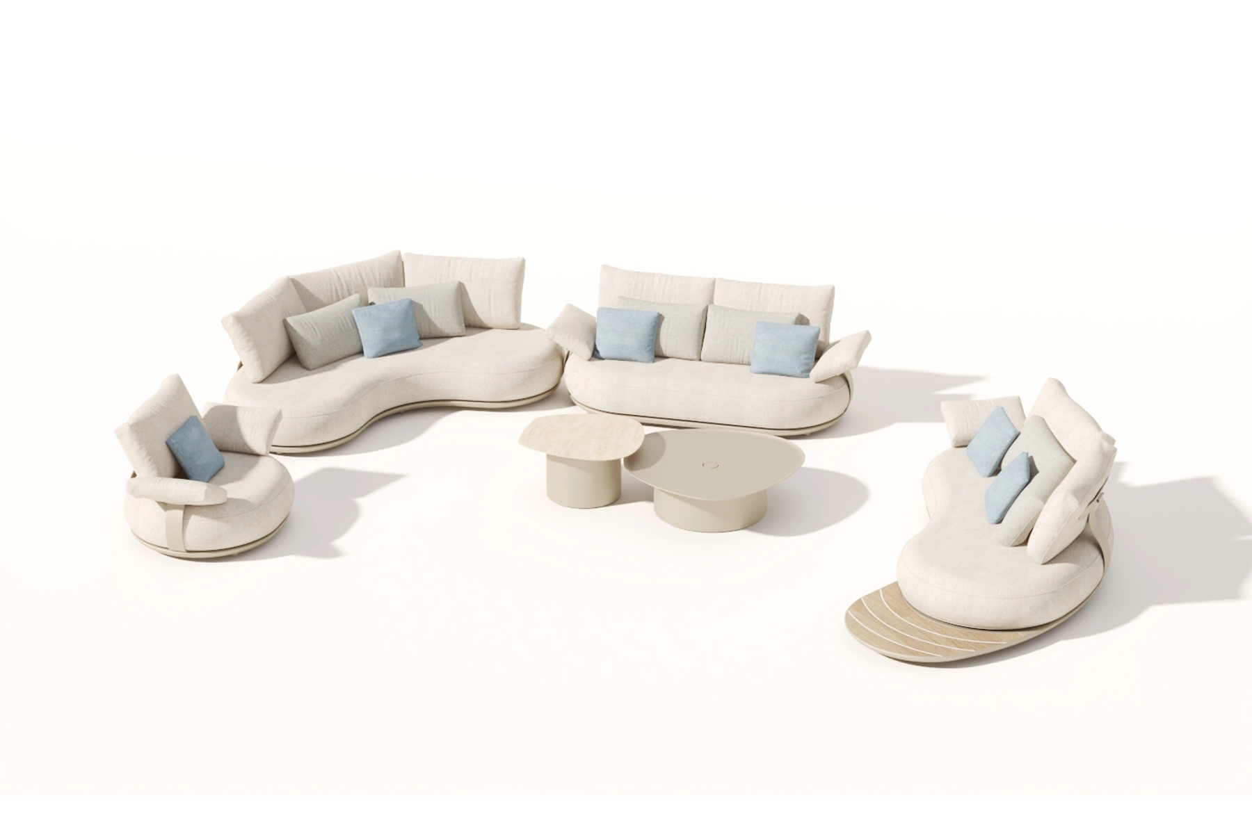 Calla zestaw ogrodowy dla 8 osób | HIGOLD Calla ekskluzywne meble ogrodowe Higold zestaw 8 osobowy sofy ogrodowe fotel ogrodowy stoliki