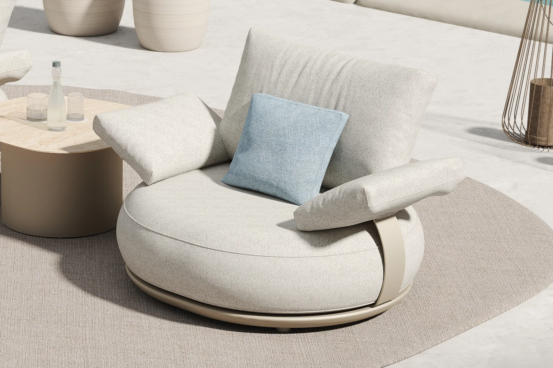 Fotel ogrodowy Calla | HIGOLD Calla ekskluzywne meble ogrodowe Higold zestaw 8 osobowy wygodny fotel ogrodowy