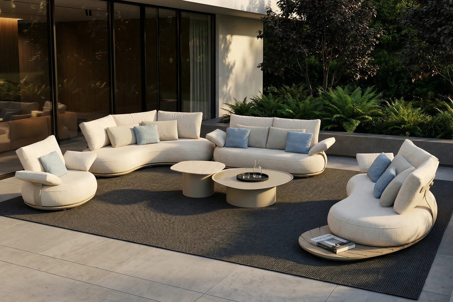 Call meble ogrodowe wypoczynkowe zestaw dla 8 osób | HIGOLD Calla ekskluzywne meble ogrodowe Higold zestaw 8 osobowy zestaw ogrodowy aluminium meble ogrodowe premium