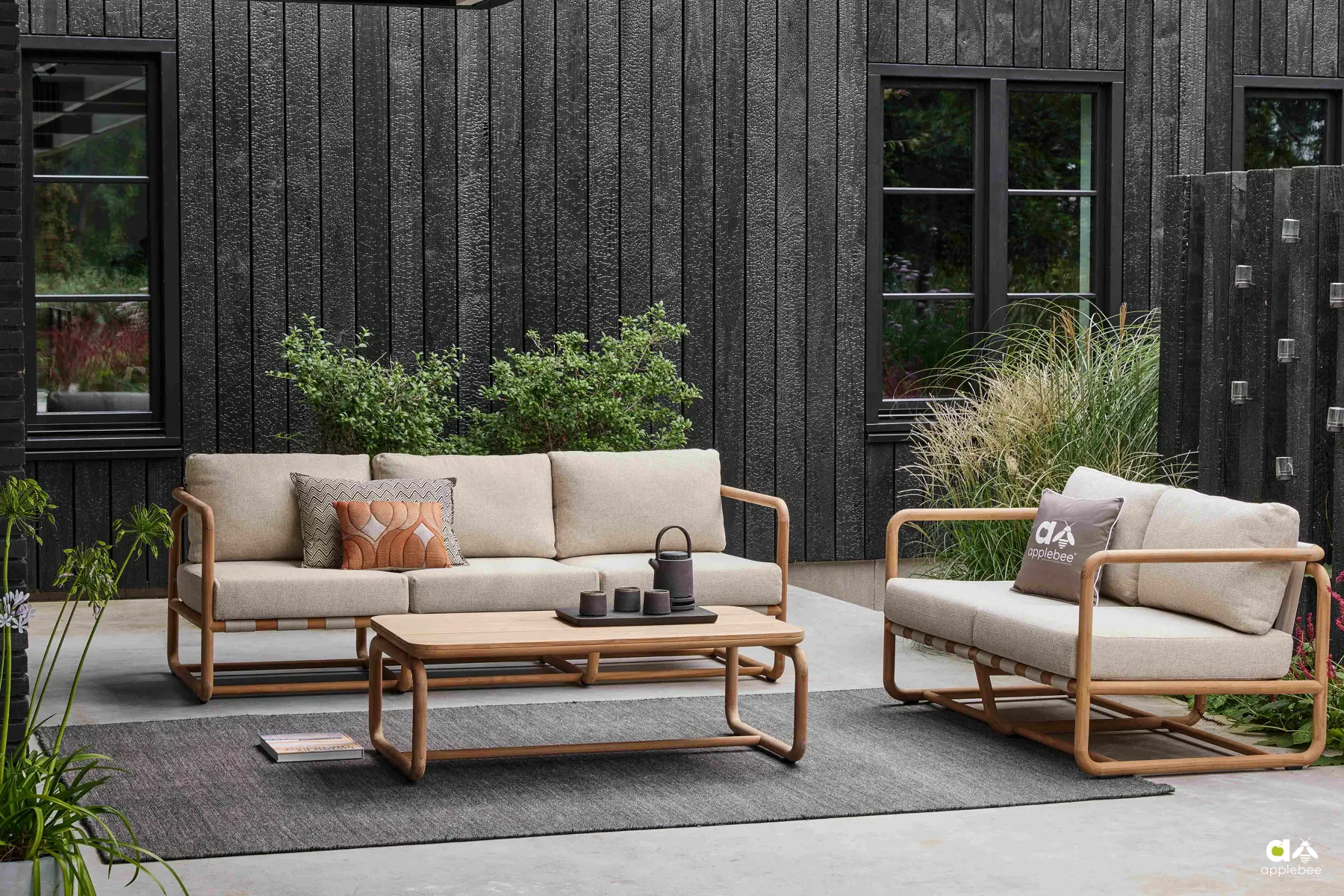 Cody dywan na taras zewnętrzny prostokątny 2x3m meble tekowe Dolce Lounge Cotton Flower Apple Bee