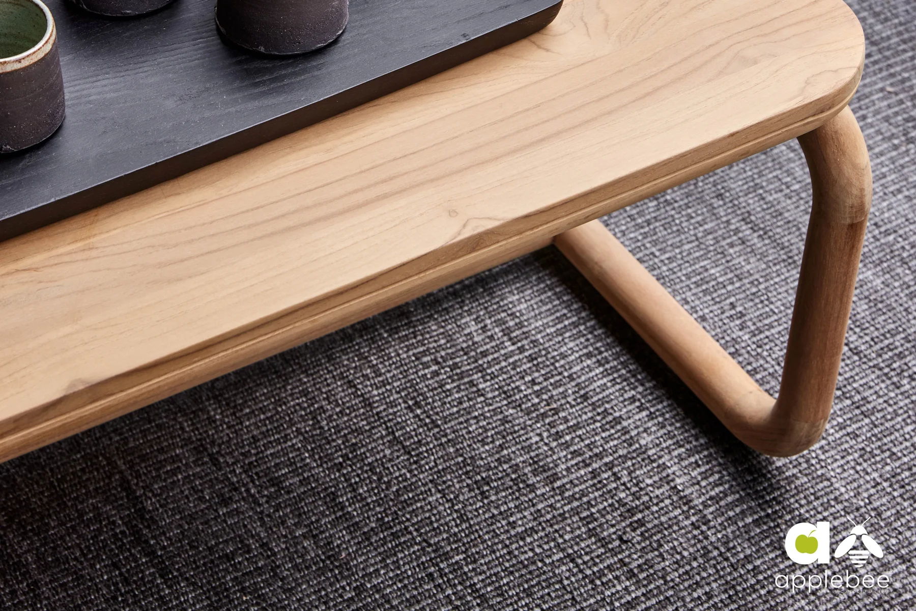 Cody dywan na taras zewnętrzny prostokątny antracytowy akcesoria ogrodowe Apple Bee