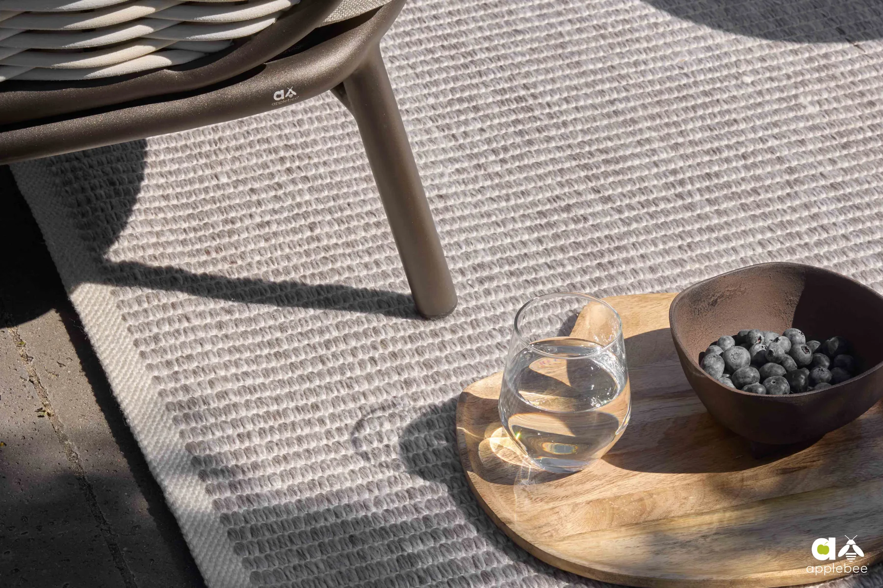 Cody dywan zewnętrzny na taras prostokątny 2x3m kolor szary mix Apple Bee