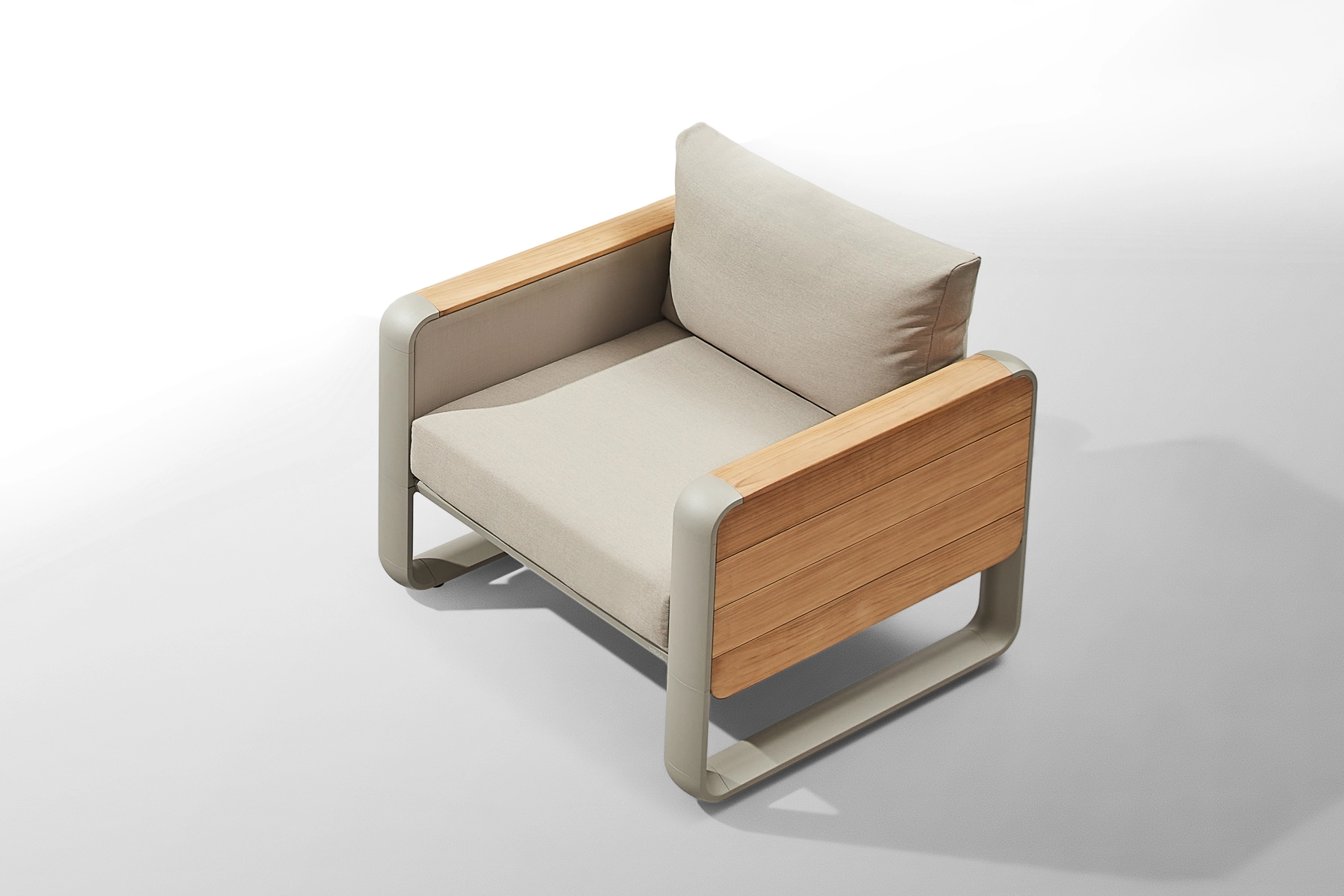 Fotel ogrodowy Nottingham - aluminium, teak | Higold Nottingham zestaw mebli ogrodowych Higold dla 4 osób fotel ogrodowy ekskluzywne meble ogrodowe