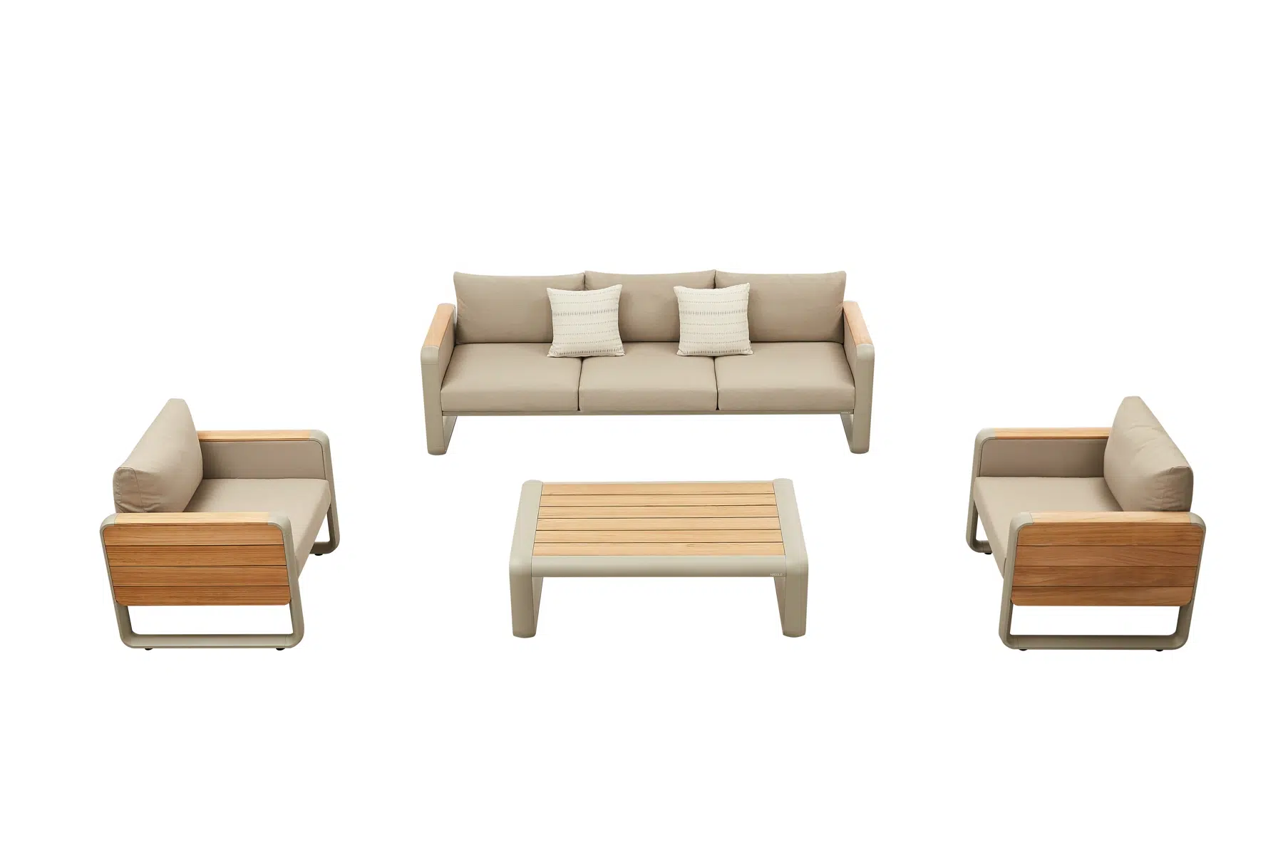 Nottingham zestaw ogrodowy wypoczynkowy Higold dla 5 osób aluminiowe meble ogrodowe klasy premium