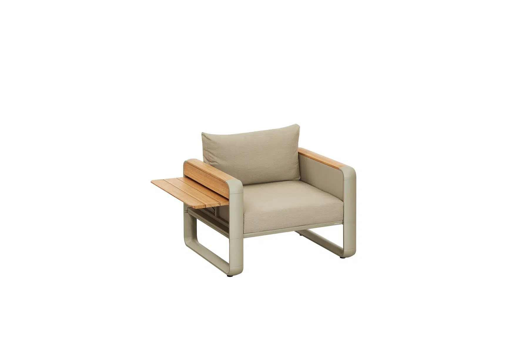 Nottingham zestaw ogrodowy wypoczynkowy Higold fotel ogrodowy aluminium drewno tekowe meble aluminiowe