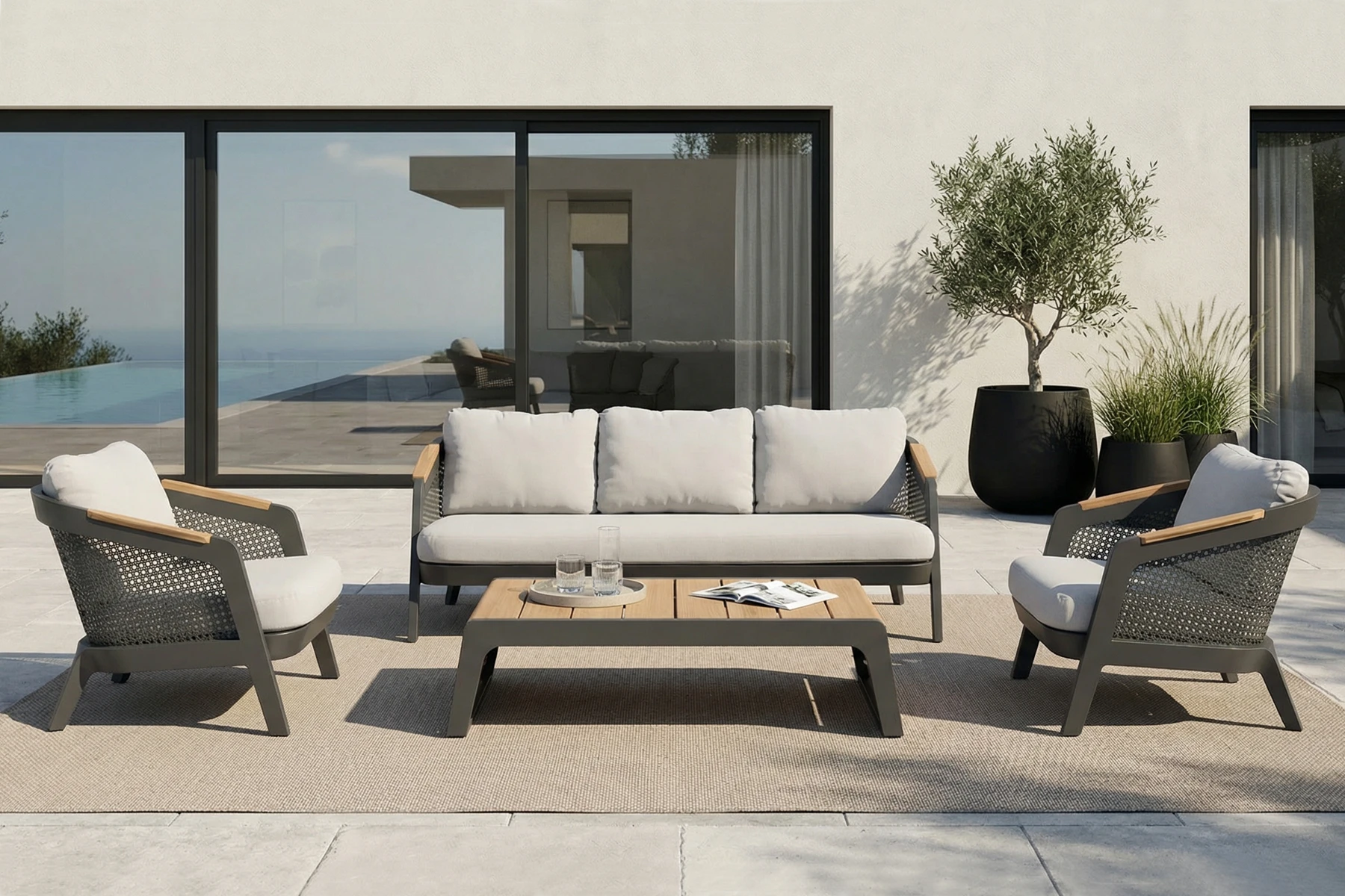 Roma meble ogrodowe zestaw ogrodowy premium meble tarasowe aluminiowe Twoja Siesta