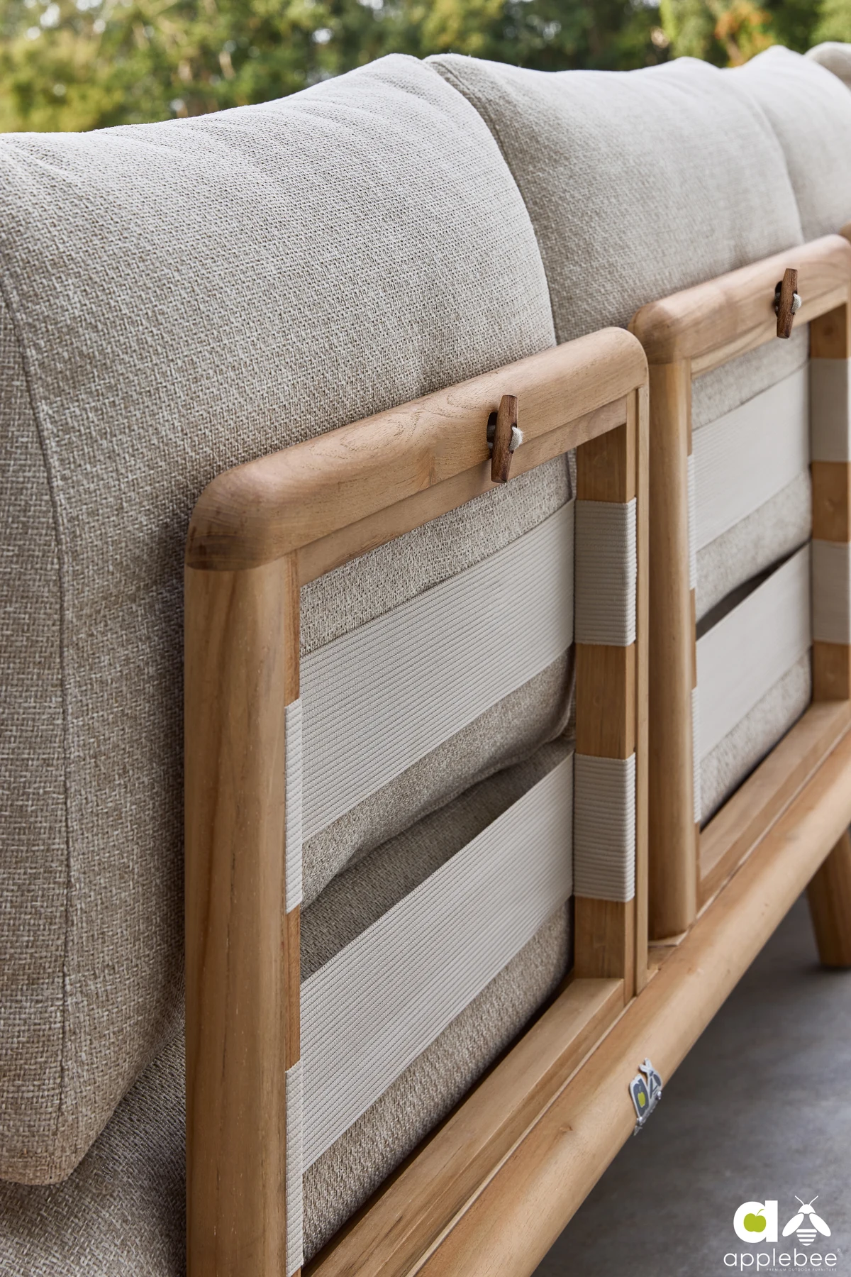 Sling Cotton Flower modułowy narożnik ogrodowy drewniany meble ogrodowe Apple Bee