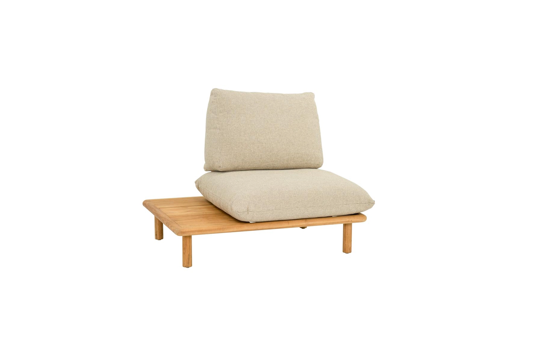 Sling Cotton Flower modułowy narożnik ogrodowy fotel ogrodowy prawy meble ogrodowe drewniane Apple Bee