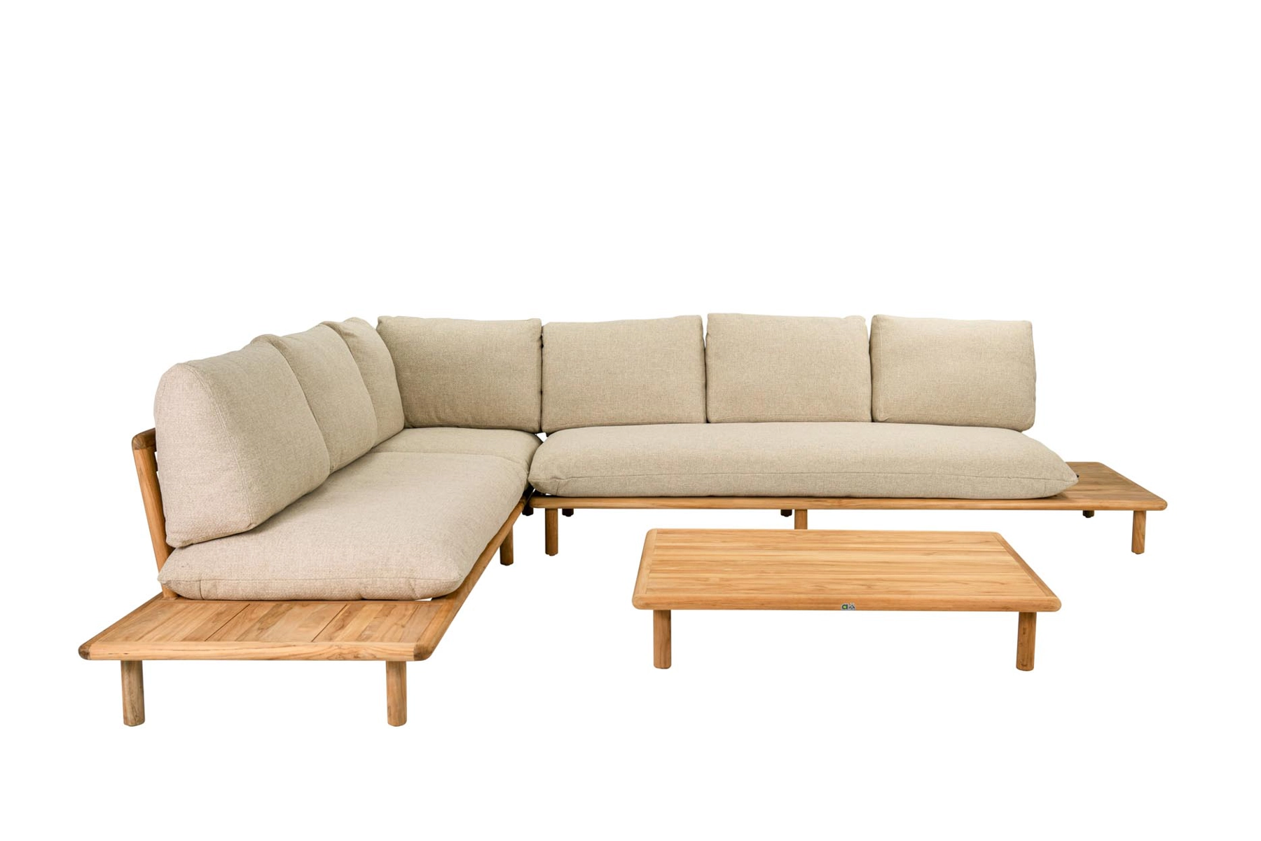 Sling Cotton Flower modułowy narożnik ogrodowy lewy luksusowe meble ogrodowe teakowe Apple Bee