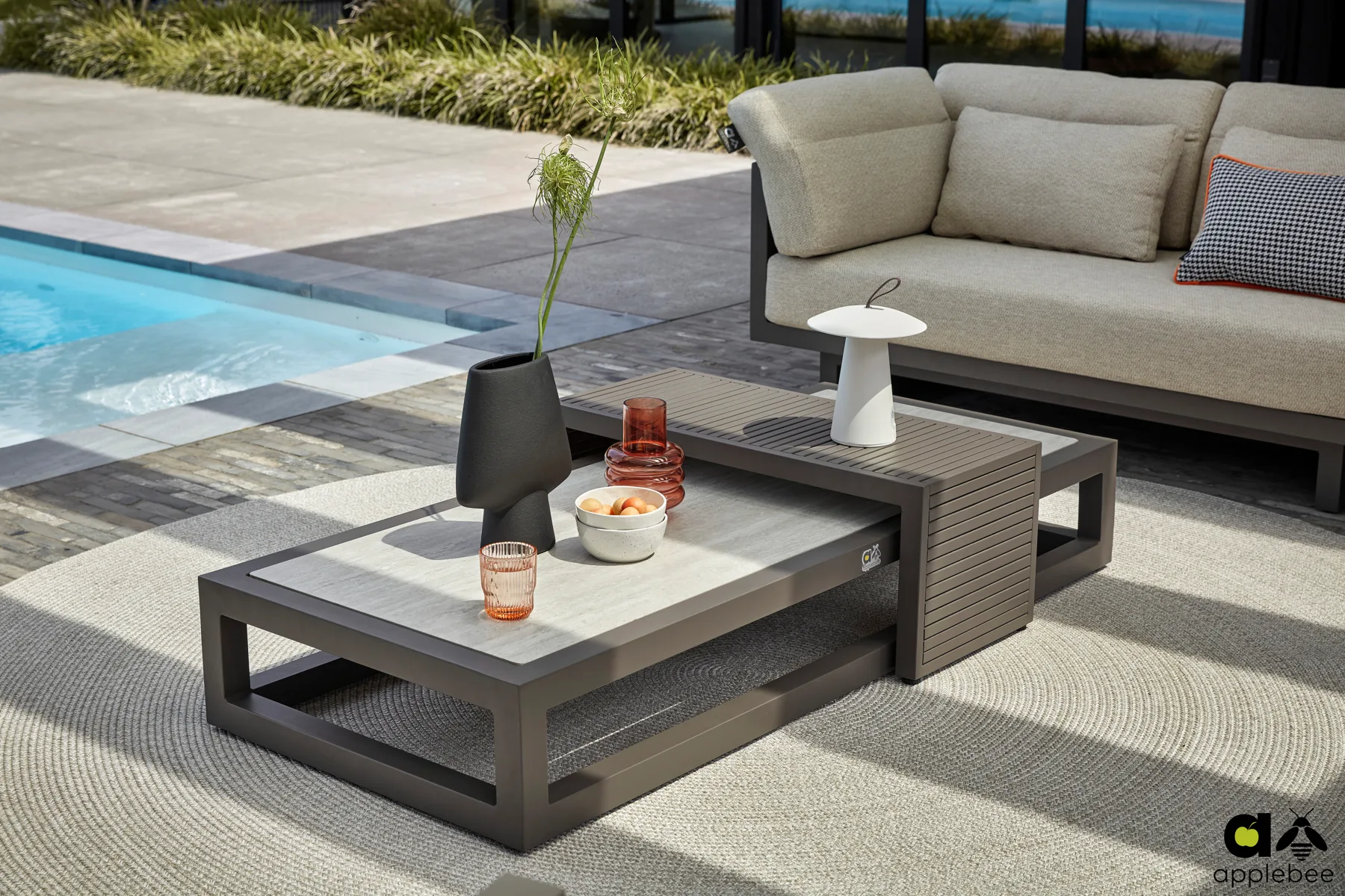 Swirl okrągły dywan zewnętrzny 3m kolor Sand piaskowy