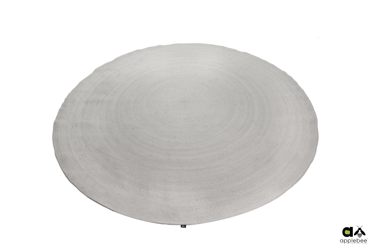 Swirl okrągły dywan zewnętrzny 3 m kolor taupe szarobeżowy dywany zewnętrzne Apple Bee