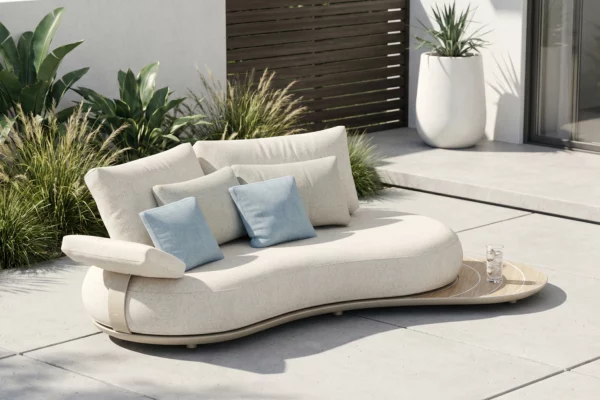 Calla luksusowa sofa ogrodowa ze stolikiem luksusowe meble ogrodowe Higold