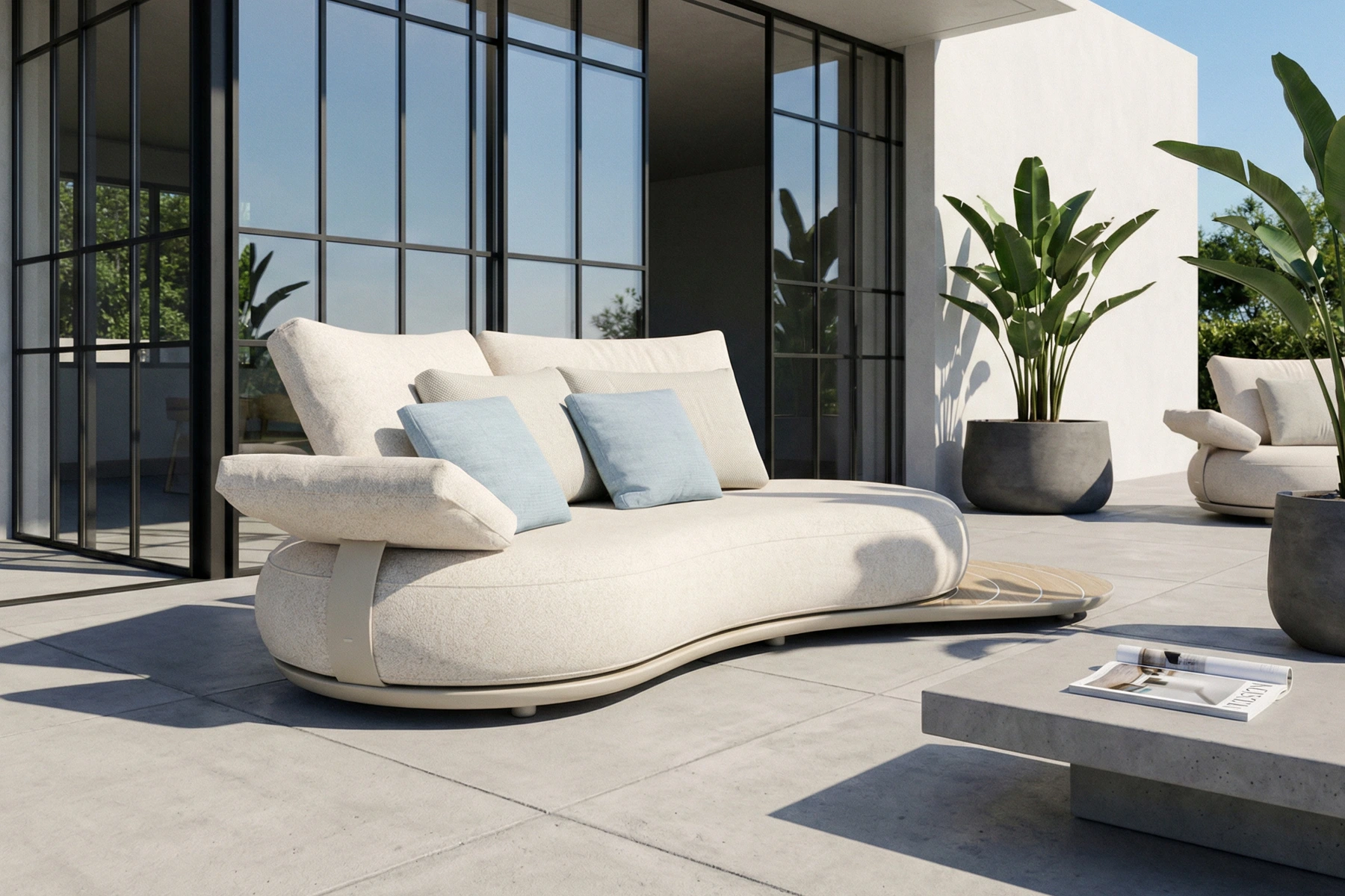 Calla sofa ogrodowa 2 osobowa narożna ze stolikiem | HIGOLD Calla luksusowa sofa ogrodowa ze stolikiem meble ogrodowe Higold sofa ogrodowa 2 osobowa