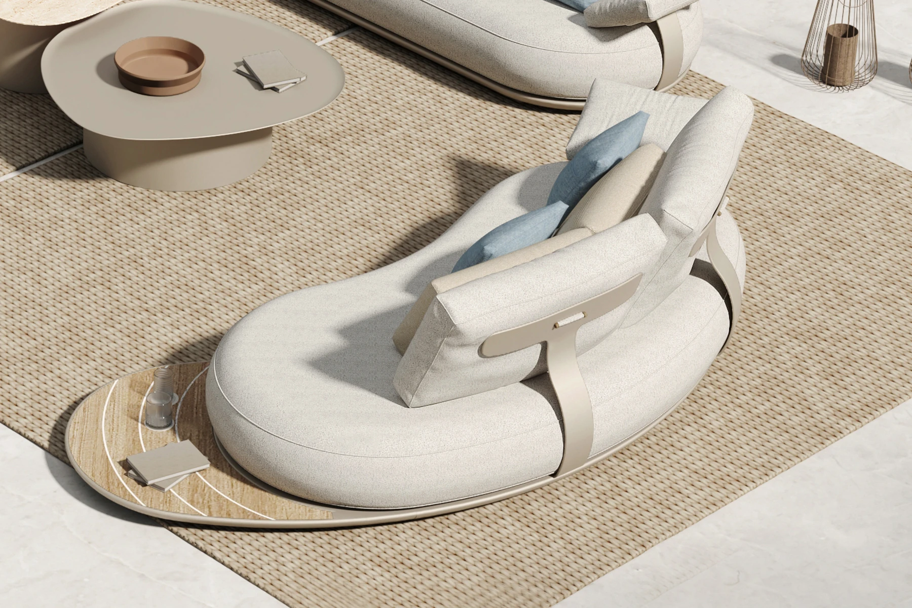 Calla sofa ogrodowa 2 osobowa ze stolikiem | HIGOLD Calla luksusowa sofa ogrodowa ze stolikiem nowoczesna sofa ogrodowa 2 osobowa Higold