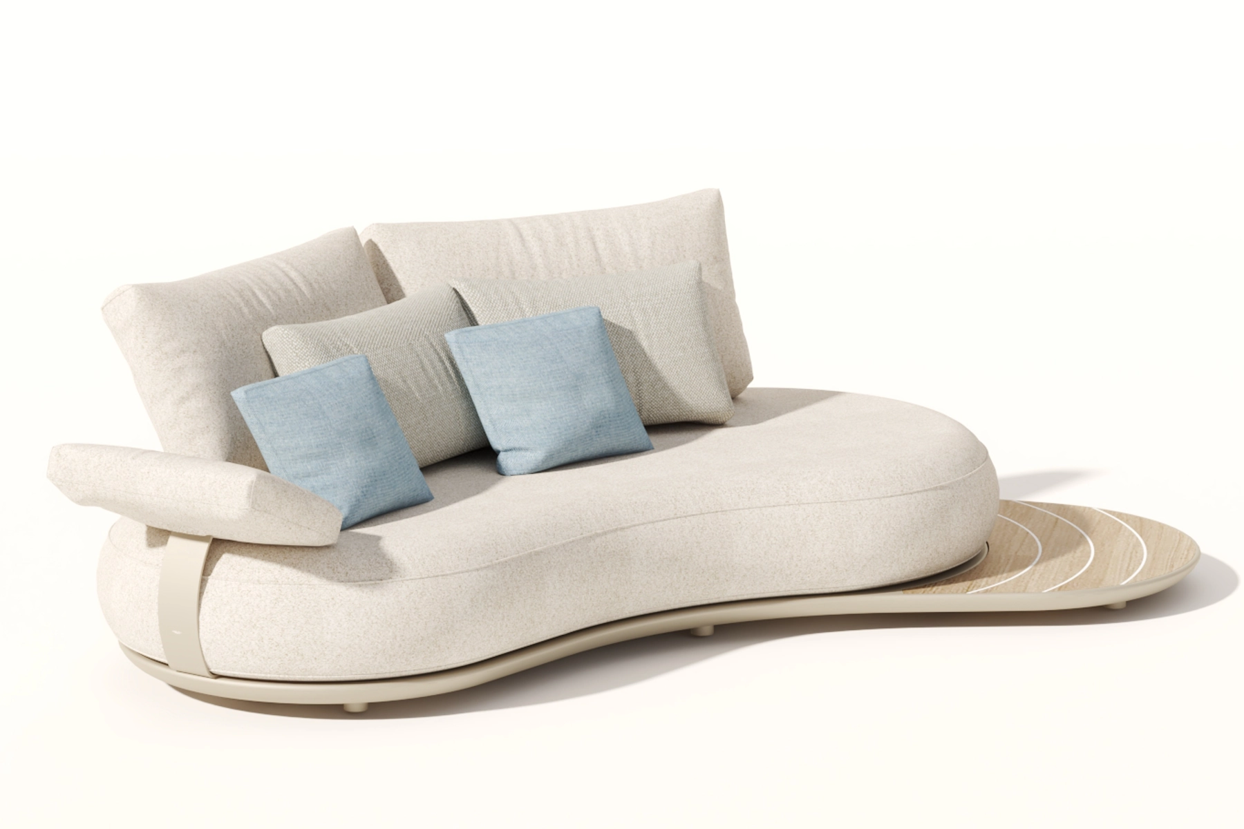 Sofa ogrodowa Calla ze stolikiem zintegrowanym | HIGOLD Calla luksusowa sofa ogrodowa ze stolikiem sofa narożna ogrodowa Higold