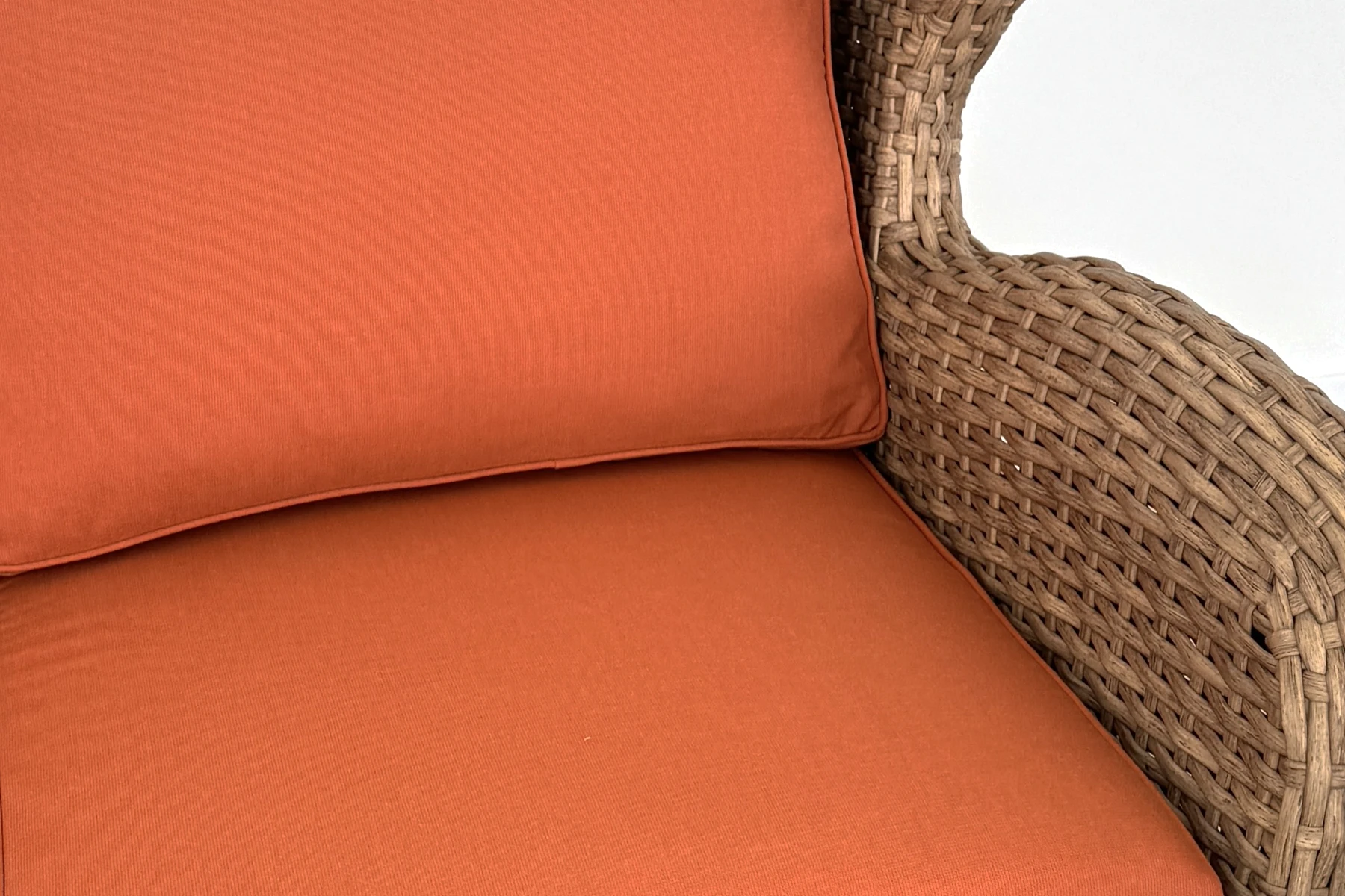 Houston zestaw wypoczynkowy meble ogrodowe tapicerka w kolorze pomarańczowym Desert eleganckie meble tarasowe Twojasiesta