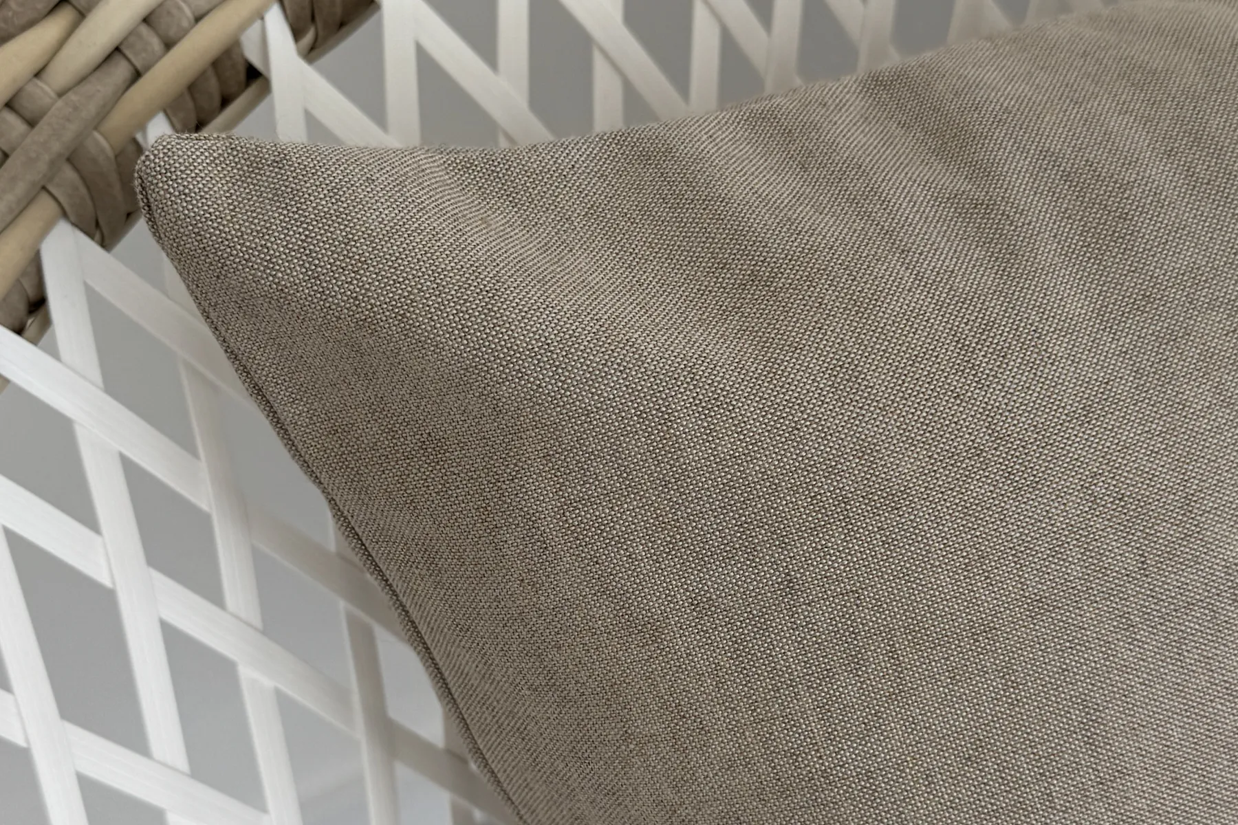 Napoli CB meble ogrodowe technorattan zestaw kawowy tkanina Café au lait poduszki ogrodowe Twoja Siesta