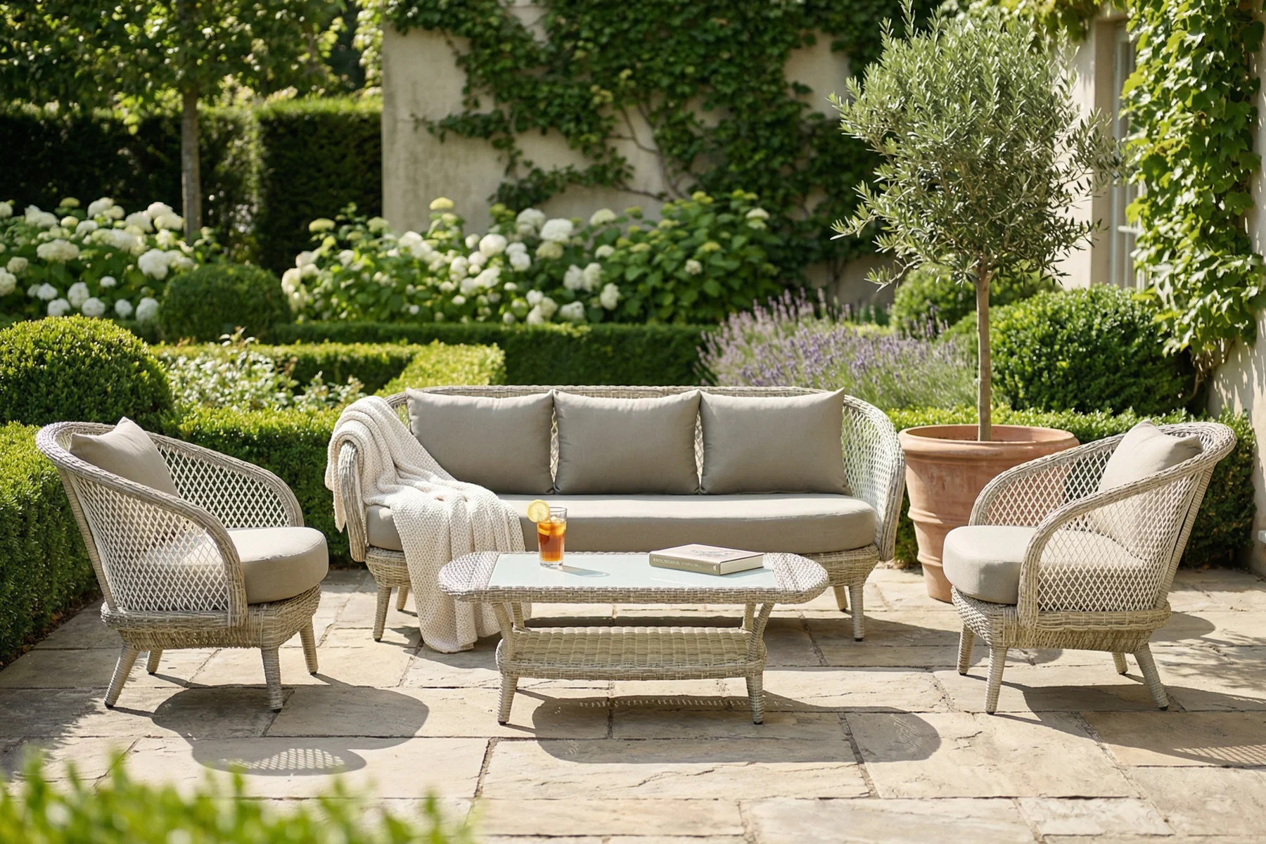 Napoli zestaw mebli ogrodowych technorattan Napoli Café au lait meble ogrodowe Twoja Siesta