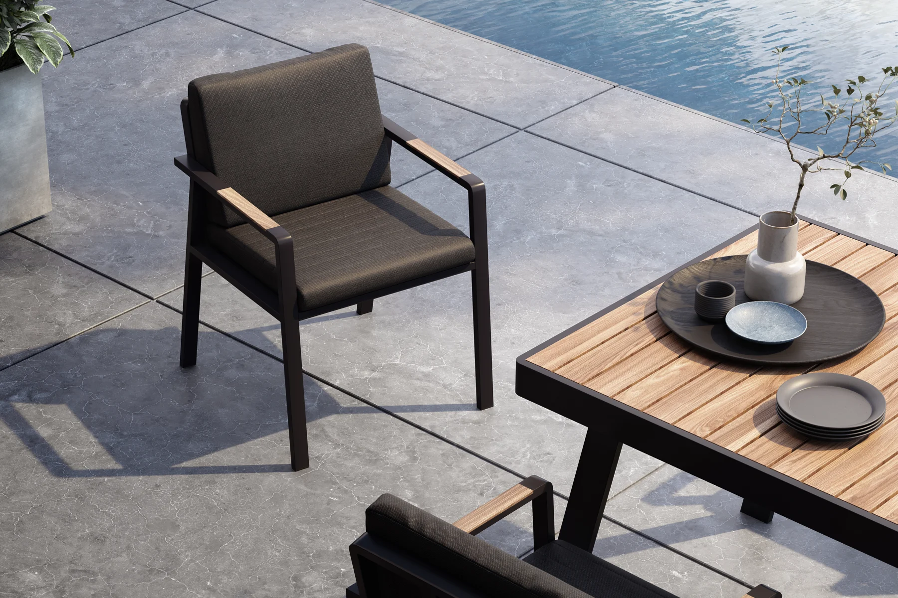 Nofi meble ogrodowe stół i krzesła ogrodowe dla 8 osób ekskluzywne meble aluminiowe Higold