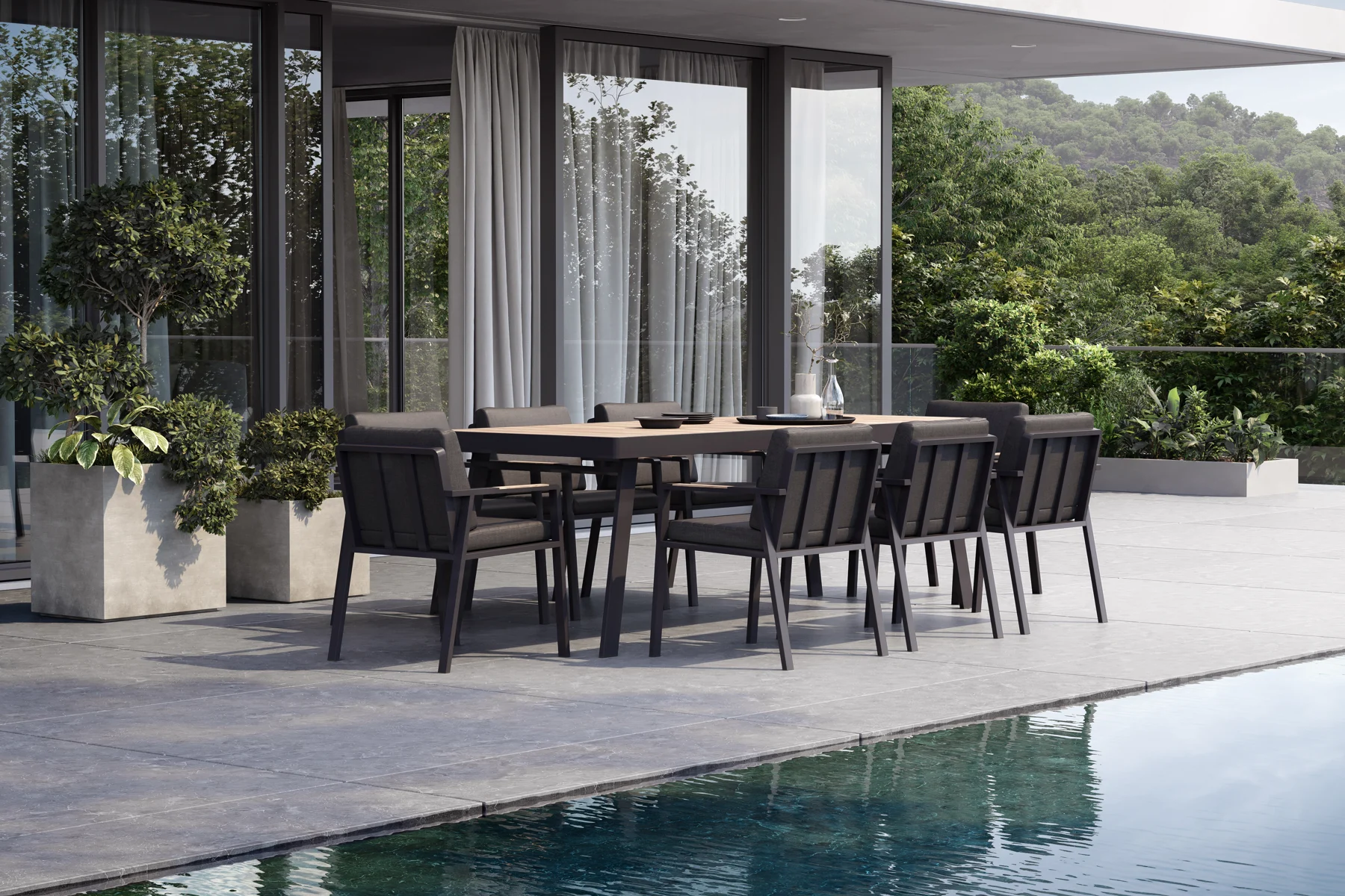 Nofi meble ogrodowe stół i krzesła ogrodowe dla 8 osób ekskluzywne meble ogrodowe Higold