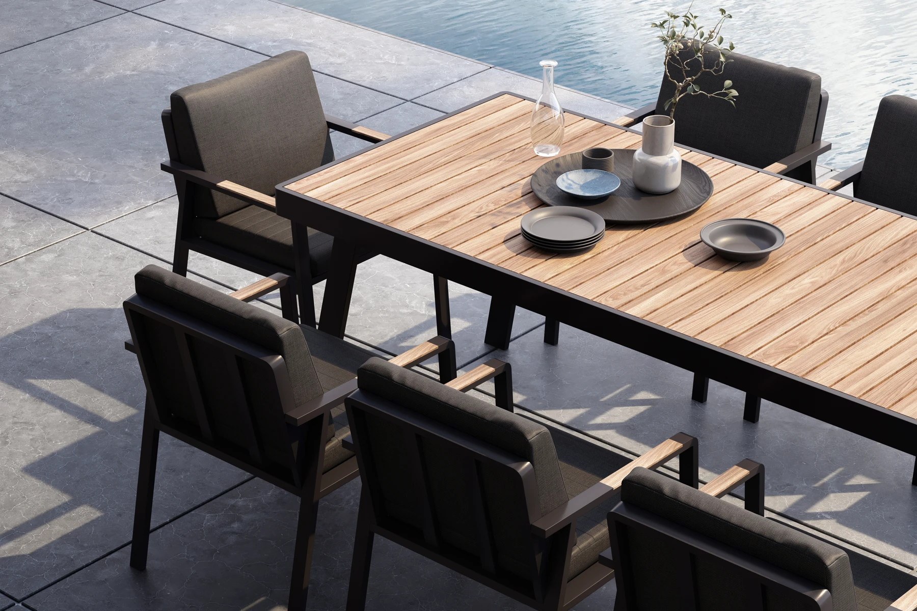 Nofi meble ogrodowe stół i krzesła ogrodowe dla 8 osób meble ogrodowe aluminiowe Higold