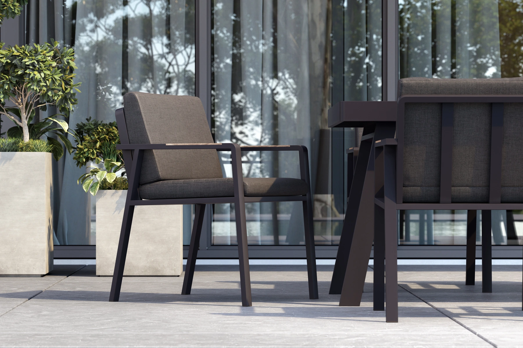 Nofi meble ogrodowe stół i krzesła ogrodowe dla 8 osób zestaw jadalniany aluminiowy meble ogrodowe Higold