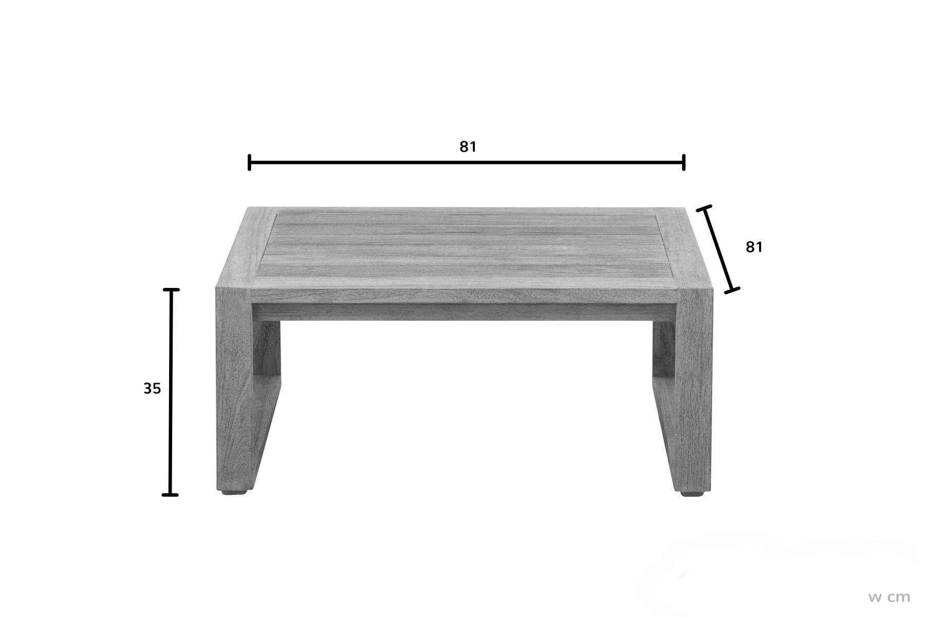 Antigua zestaw stolików kawowych z drewna teakowego wymiar stolika ogrodowego 81 cm meble ogrodowe Apple Bee