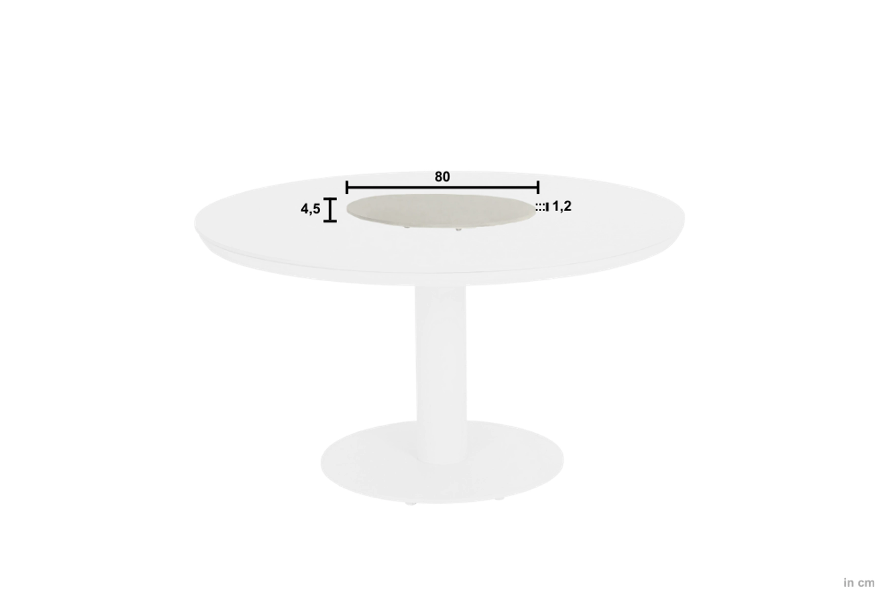Bora Bora Taupe meble ogrodowe niski stół i fotele low dining obrotowy blat lazy susan Apple Bee