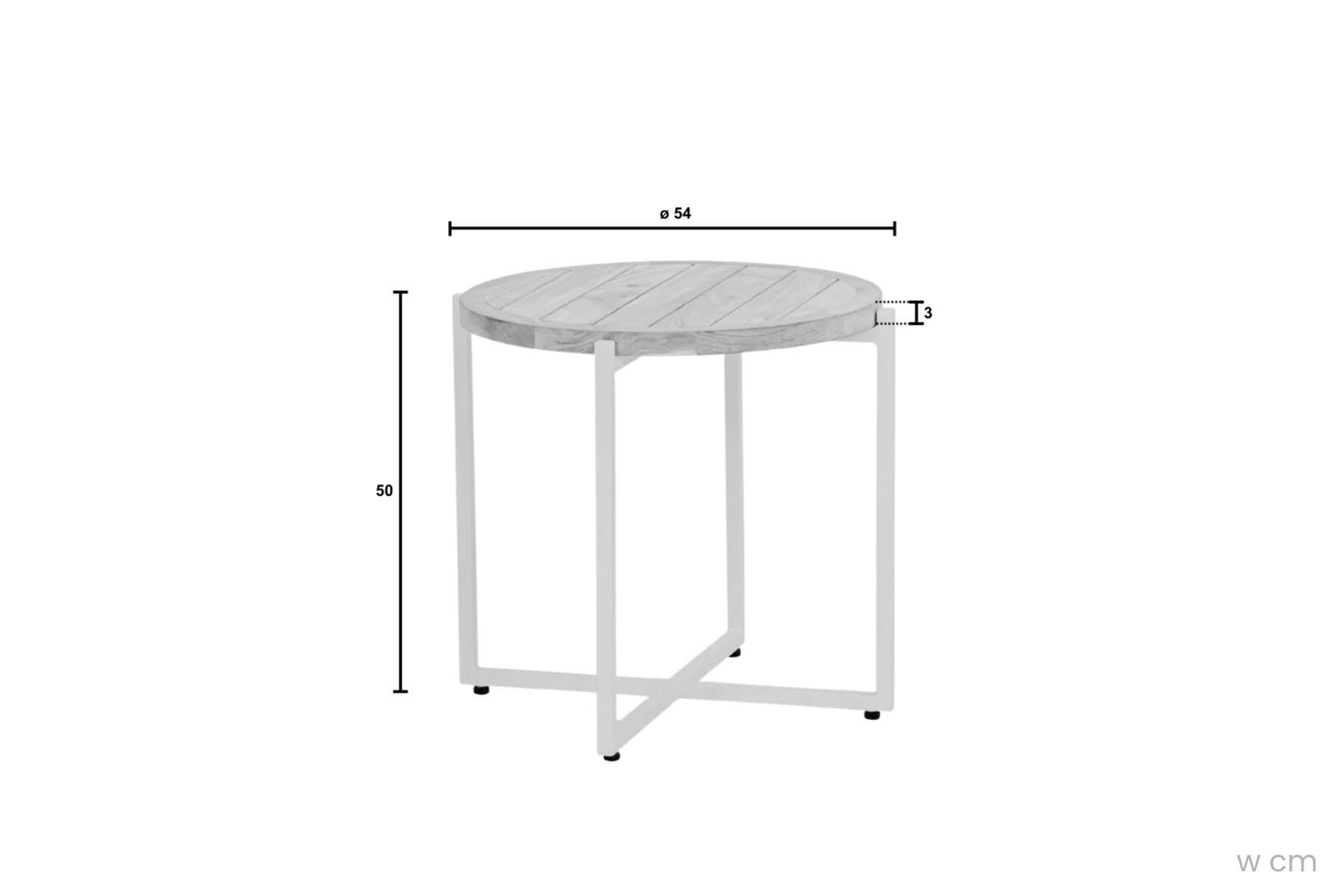 Condor stolik ogrodowy stolik kawowy aluminium drewno teakowe stolik ogrodowy wymiary 54 cm Apple Bee
