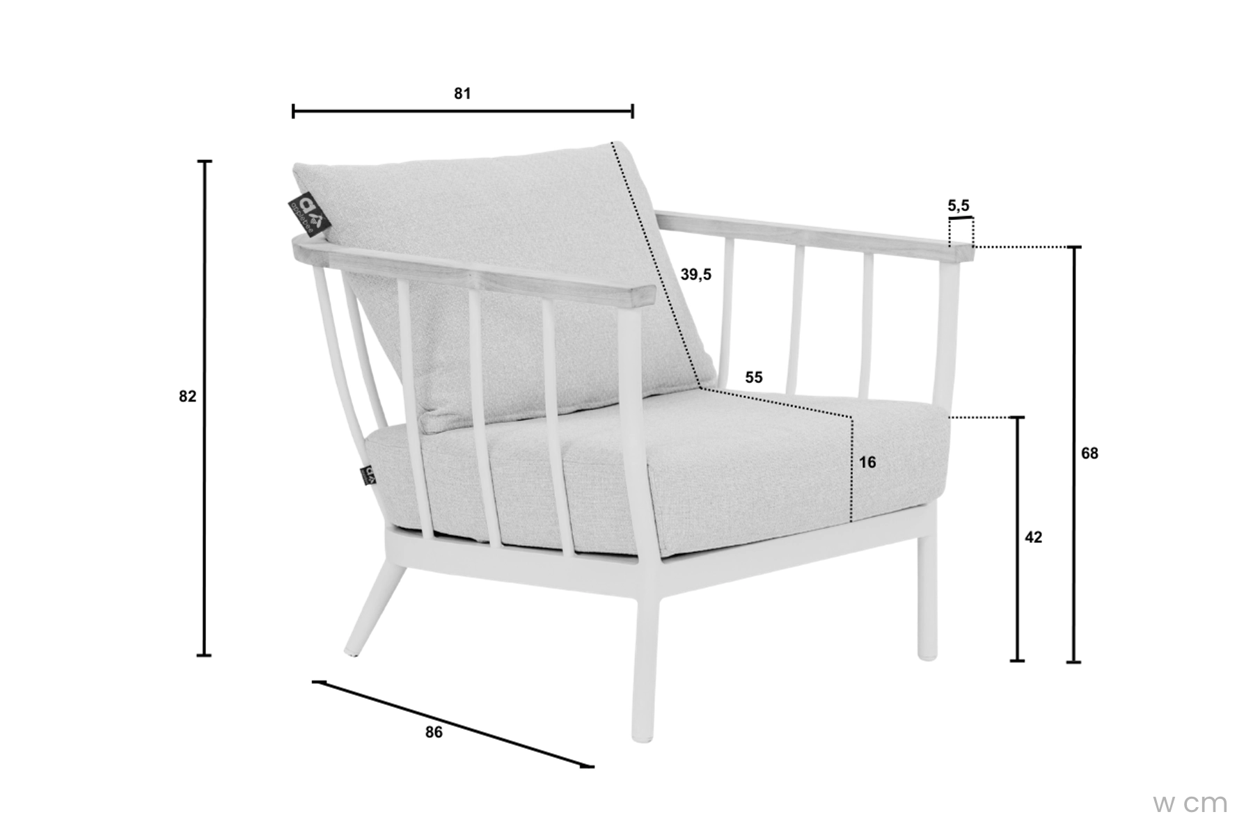 Condor wygodny fotel ogrodowy aluminium teak wymiary Apple Bee meble ogrodowe