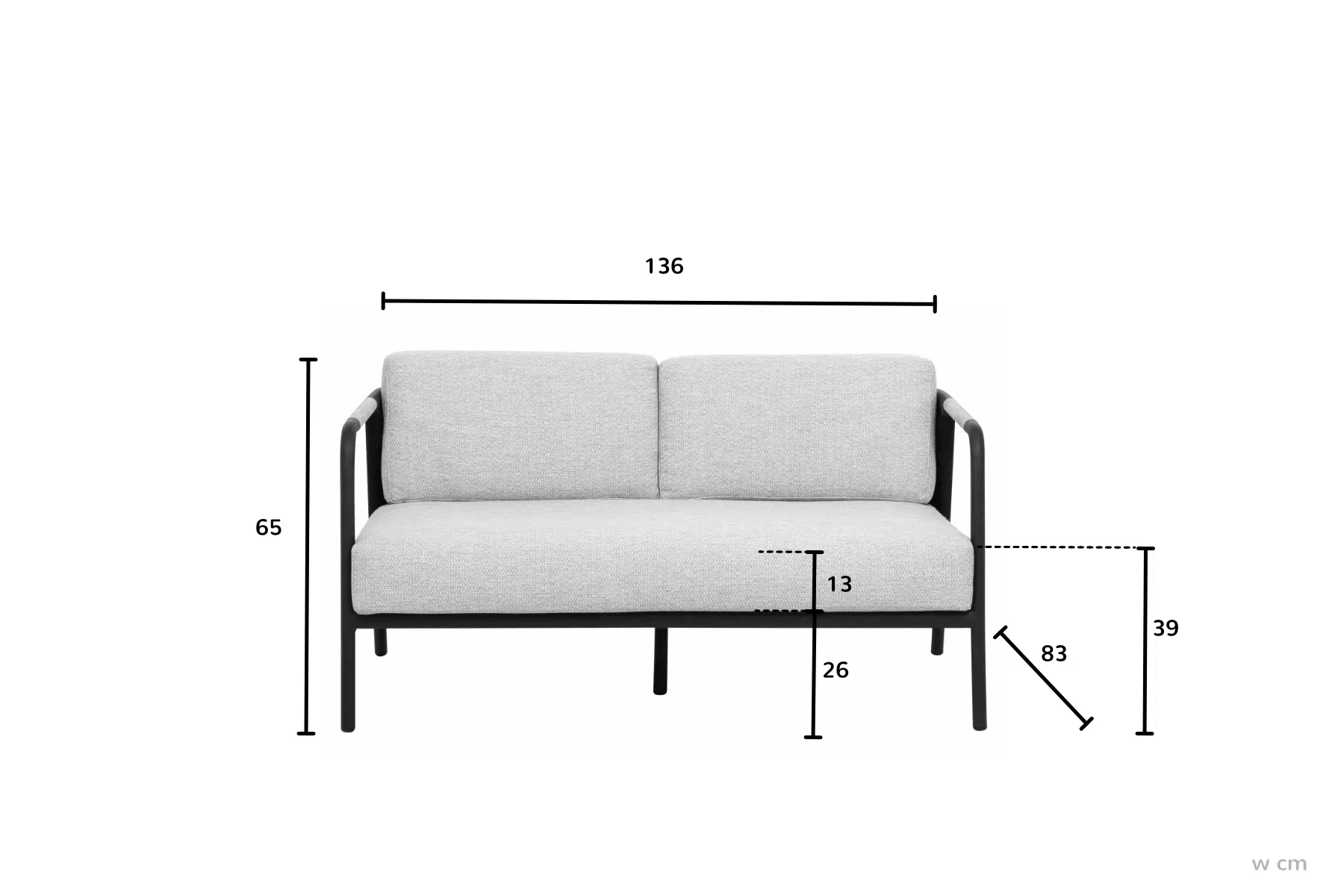 Elle Belt ekskluzywny zestaw wypoczynkowy z aluminium wymiary sofa ogrodowa podwójna meble ogrodowe Apple Bee