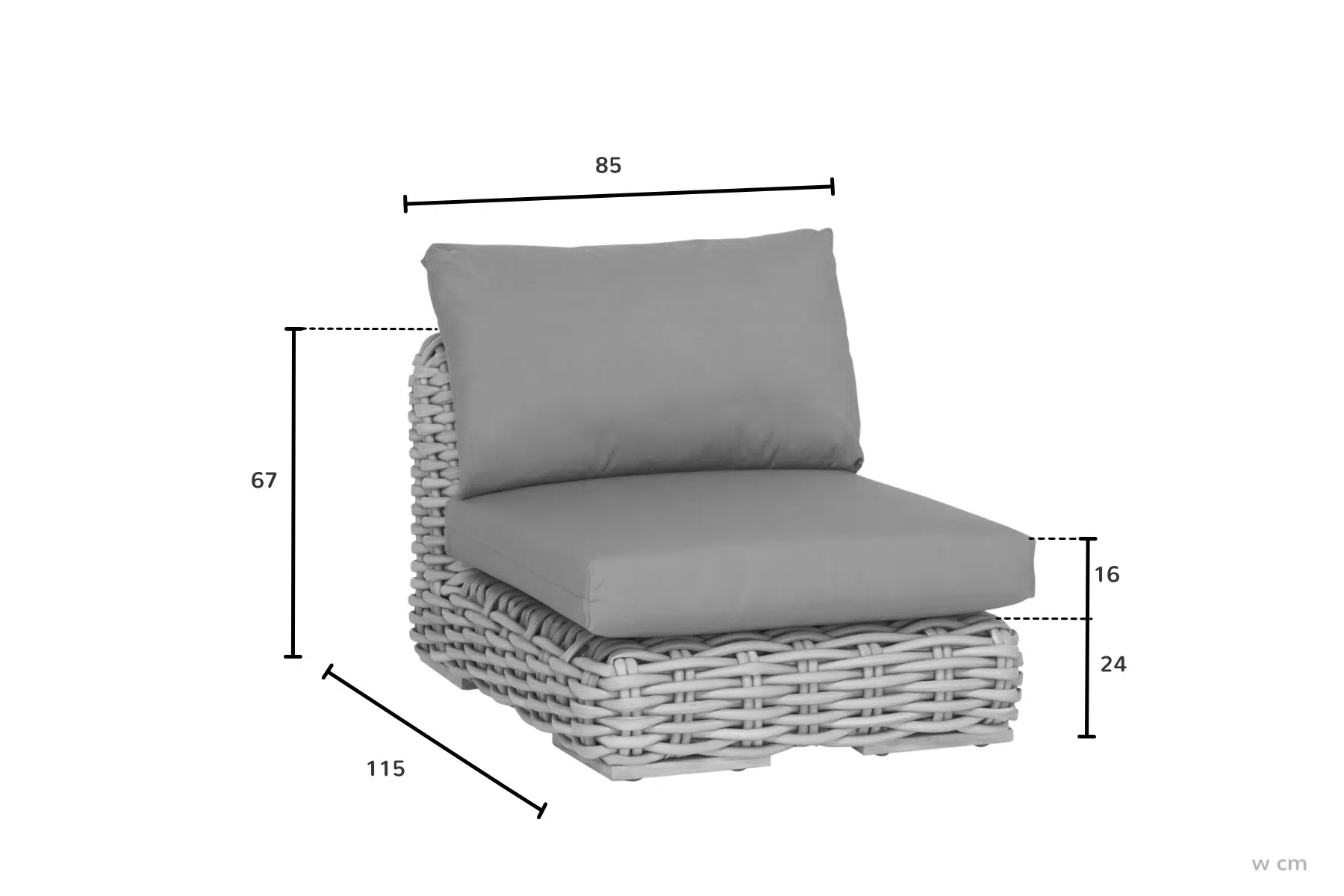 FFF modułowy zestaw wypoczynkowy z technorattanu wymiary sofa ogrodowa moduł narożnika meble ogrodowe Apple