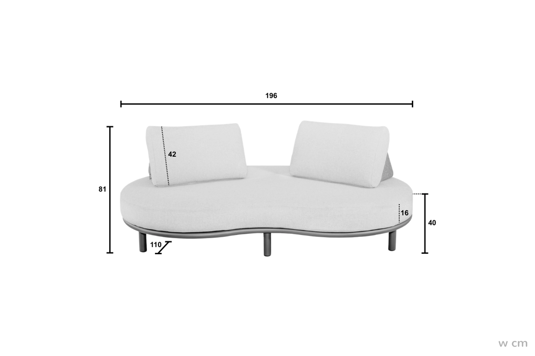 Moon Island Bronze zestaw wypoczynkowy na taras sofa ogrodowa 2 osobowa meble tarasowe Apple Bee
