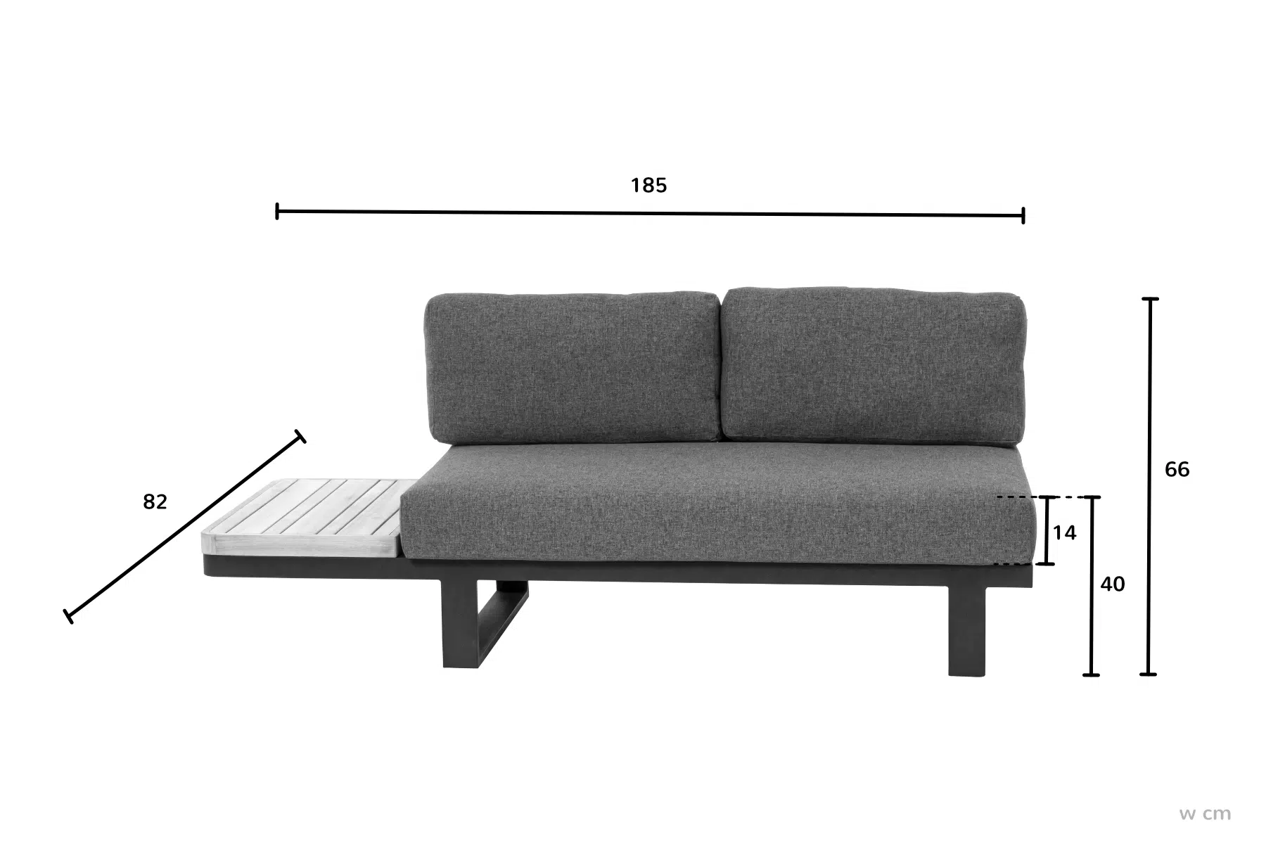 Mura Black meble ogrodowe zestaw wypoczynkowy narożny wymiary sofa narożnika ogrodowego prawa meble ogrodowe modułowe Apple Bee