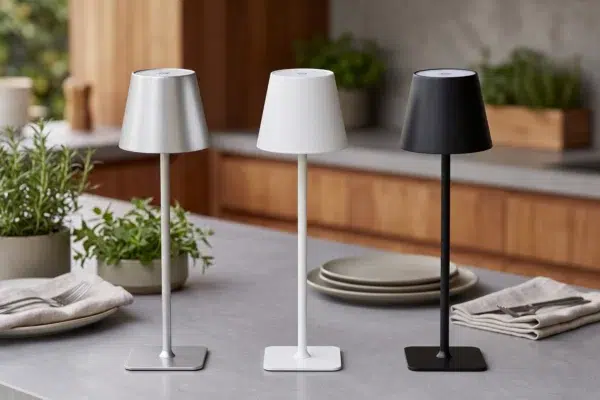 Classico lampa stołowa bezprzewodowa LED biała, czarna, srebrna lampa ogrodowa