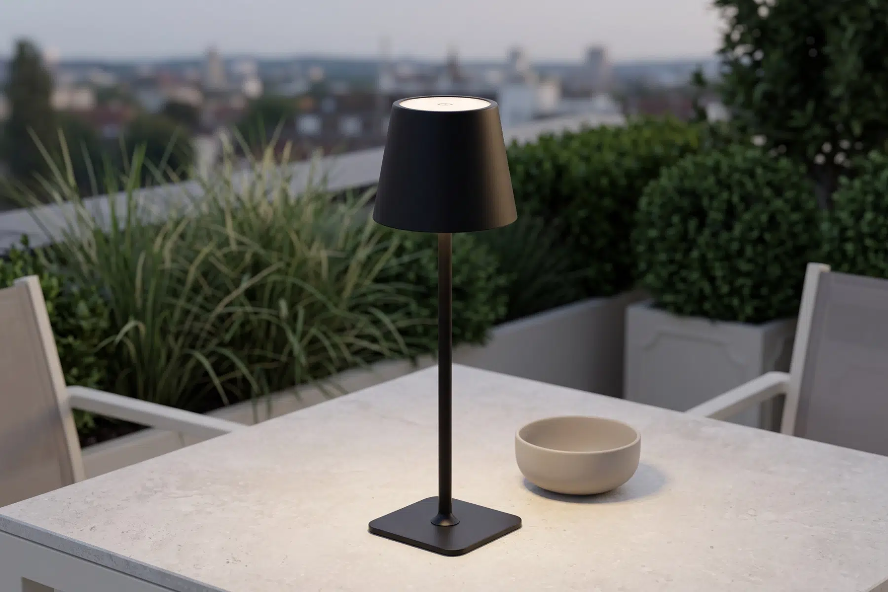 Classico w kolorze czarnym lampa ledowa bezprzewodowa | Twoja Siesta Classico lampa stołowa bezprzewodowa LED kolor czarny lampa ogrodowa
