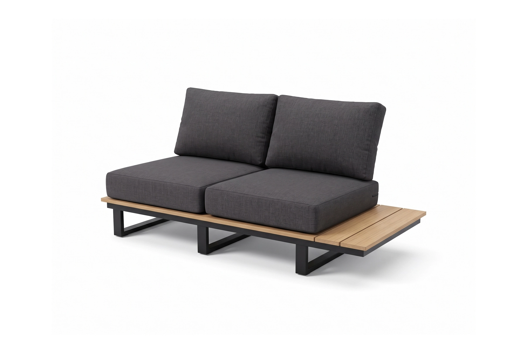 Margarita sofa 2 osobowa - stolik boczny może znajdować się po lewej lub po prawej stronie | Twoja Siesta Margarita luksusowy zestaw wypoczynkowy sofa ogrodowa 2 osobowa lewa prawa meble tarasowe Twoja Siesta